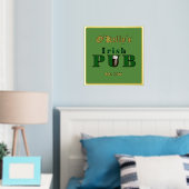 Folie Text Accent Irish Pub Print Poster (Insitu (Slaapkamer))
