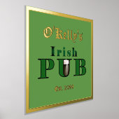 Folie Text Accent Irish Pub Print Poster (Laagn)