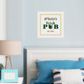 Folie Text Accent Irish Pub Print Poster (Insitu (Slaapkamer))