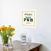 Folie Text Accent Irish Pub Print Poster (Laag (Keuken))