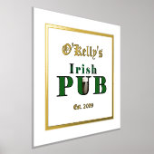 Folie Text Accent Irish Pub Print Poster (Laagn)