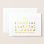 Folie Thanksgiving groet Kaarten (Voorkant met envelop)