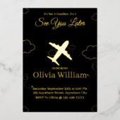 Folie Tot ziens Afscheid Uitnodiging Kaart (Voorkant)