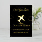 Folie Tot ziens Afscheid Uitnodiging Kaart (Staand Voorkant)