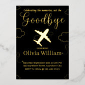 Folie Tot ziens Afscheid Uitnodiging Kaart (Voorkant)