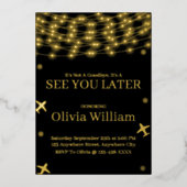 Folie Tot ziens Afscheid Uitnodiging Kaart (Voorkant)