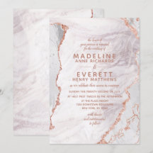 Folie Trendy Wedding White & Roos Gold Agate Marbl