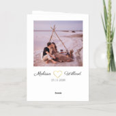 Folie Tropische bruiloft Uitnodiging Kaart (Achterkant)