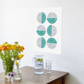 Folie Turquoise Cirkel Geometrische Kunst Print Po (Laag (Keuken))