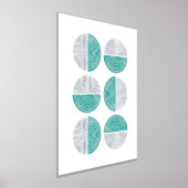 Folie Turquoise Cirkel Geometrische Kunst Print Po (Laagn)