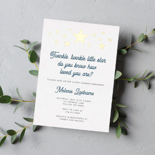 Folie Twinkle Twinkle Little Star Baby shower Uitnodiging