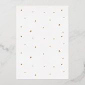 Folie Twinkle Twinkle Little Star Baby shower Uitnodiging (Achterkant)