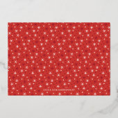 Folie Typografisch Ho Ho Holiday Kaart - Rood (Achterkant)