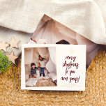 Folie U & Yours Boho 2 Foto met kerstfeestdag Folie Feestdagenkaart<br><div class="desc">Voeg wat shine toe aan je kerstkaarten met echte gouden, zilveren of roos bladaluminium! Deze klassieke en tijdloze metallische stijl is zeker om een ander niveau aan uw kaarten toe te voegen. Stuur kerstwensen naar je familie en vrienden met deze leuke, moderne vakantiekaart. De rechterkant van dit eenvoudige ontwerp is...</div>