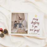 Folie U & Yours Boho 2 Foto met kerstfeestdag Folie Feestdagenkaart<br><div class="desc">Voeg wat shine toe aan je kerstkaarten met echte gouden, zilveren of roos bladaluminium! Deze klassieke en tijdloze metallische stijl is zeker om een ander niveau aan uw kaarten toe te voegen. Stuur kerstwensen naar je familie en vrienden met deze leuke, moderne vakantiekaart. De rechterkant van dit eenvoudige ontwerp is...</div>