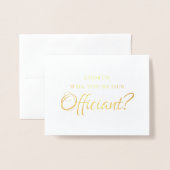 Folie, u zult onze dienaar zijn | Trouwen met ons Folie Kaarten (Voorkant met envelop)