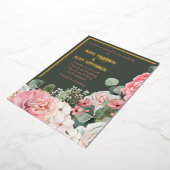 Folie Uitnodiging met waterverf bloemen (Gedraaid)