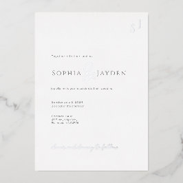 Folie Uitnodiging Plat Kaart Minimalistisch Elegan