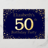 Folie uitnodiging voor 50ste verlichtingsparty (Voorkant)