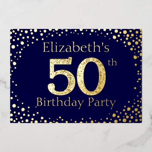 Folie uitnodiging voor 50ste verlichtingsparty (Voorkant)