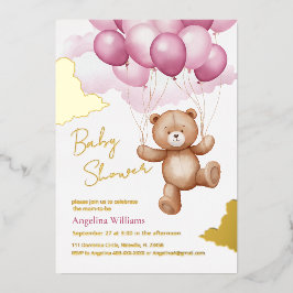Folie uitnodiging voor baby shower