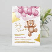 Folie uitnodiging voor baby shower (Staand Voorkant)