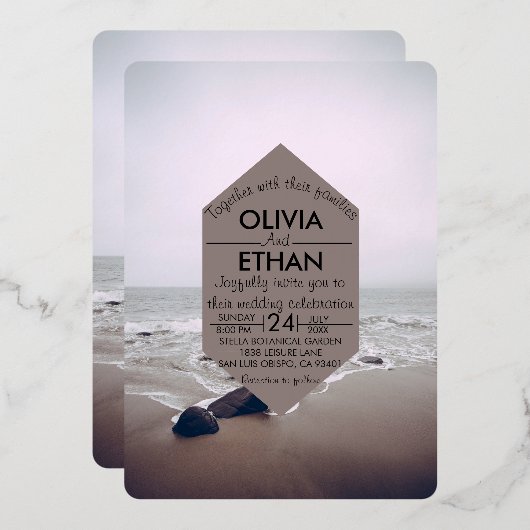 Folie uitnodiging voor het uitzenden van zeehonden (Voorkant / Achterkant)