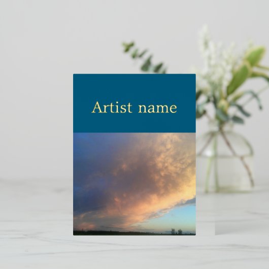 Folie uitnodigingskaart folie uitnodiging briefkaart (Staand Voorkant)