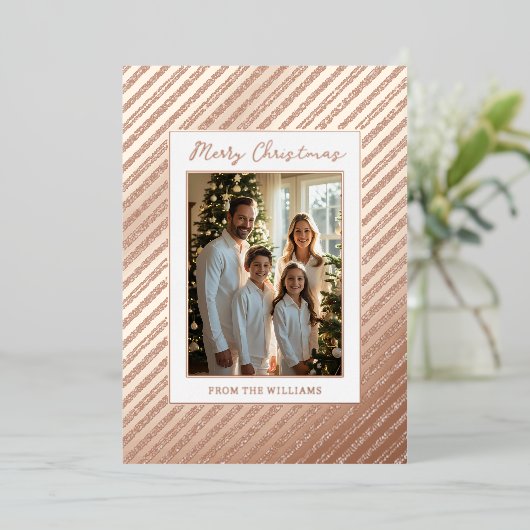 Folie Vakantie Bewerkbare Kerst Kaarten Sjabloon (Staand Voorkant)