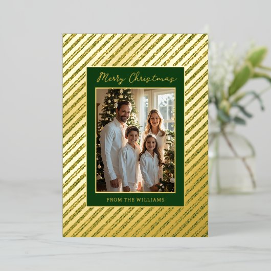 Folie Vakantie Bewerkbare Kerst Kaarten Sjabloon (Staand Voorkant)