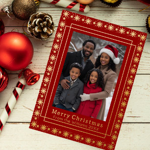 Folie Vakantie Kaart 2 Foto Familie Kerstrood
