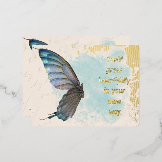 Folie Vakantiepagskaart Folie Feestdagen Briefkaart (Voorkant / Achterkant)