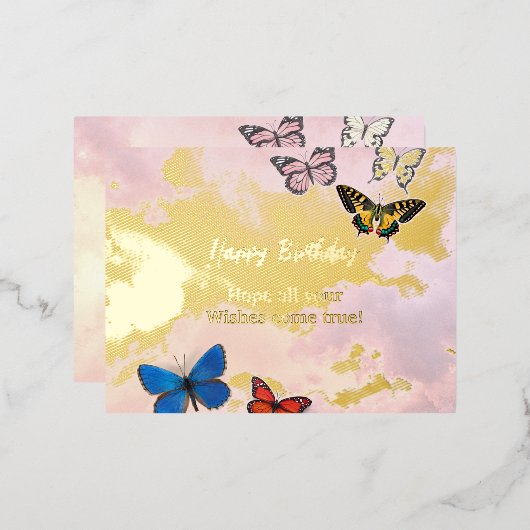 Folie Vakantiepagskaart Folie Feestdagen Briefkaart (Voorkant / Achterkant)