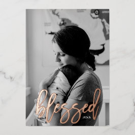 Folie van baby op vakantieverlof zonder betaling feestdagenkaart