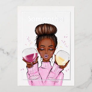 Folie van Champagne Birthday Party Uitnodiging