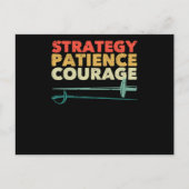 Folie van de encer-epee saber-omheining briefkaart (Voorkant)