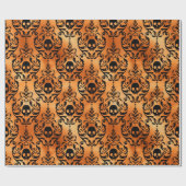 Folie van de schildklier van Black en Copper Hallo Cadeaupapier (Vlak)