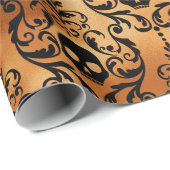 Folie van de schildklier van Black en Copper Hallo Cadeaupapier (Rol Hoek)