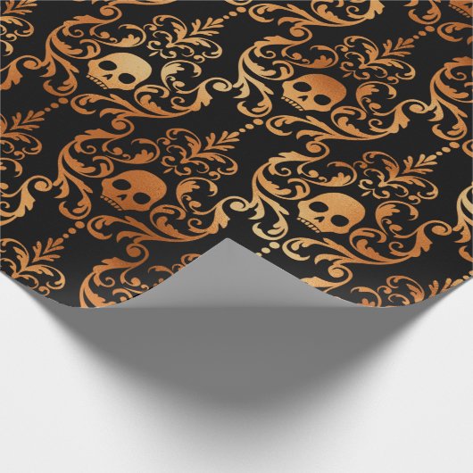 Folie van de schildklier van Black en Copper Hallo Cadeaupapier (Hoek)