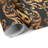 Folie van de schildklier van Black en Copper Hallo Cadeaupapier (Rol Hoek)