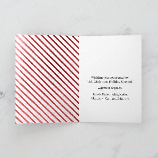 Folie van Elegant en Classy Faux Feestdagen Kaart (Binnen)