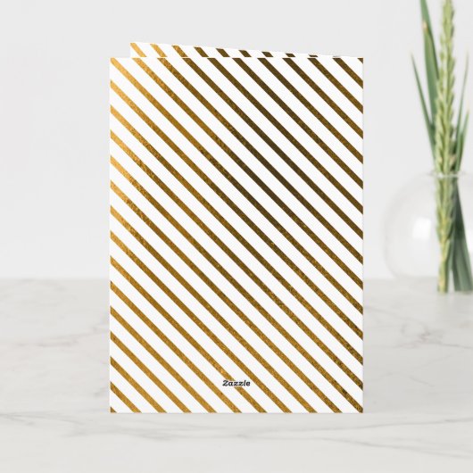 Folie van Elegant en Classy Faux Feestdagen Kaart (Achterkant)