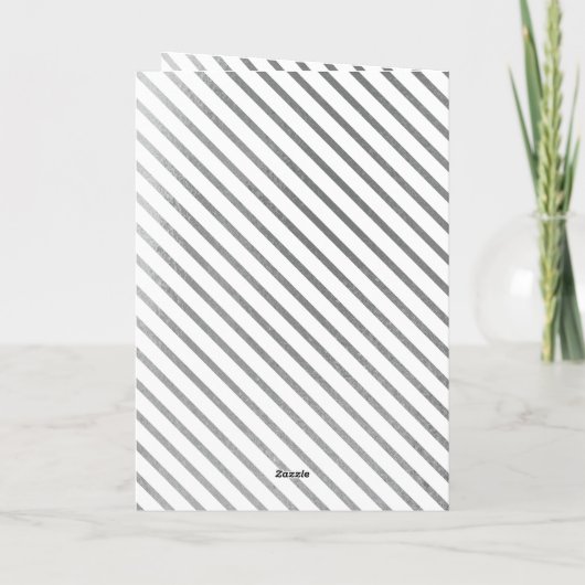 Folie van Elegant en Classy Faux Feestdagen Kaart (Achterkant)