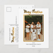 Folie van Elegant en Classy Faux Feestdagenkaart (Voorkant / Achterkant)