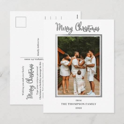 Folie van Elegant en Classy Faux Feestdagenkaart (Voorkant / Achterkant)