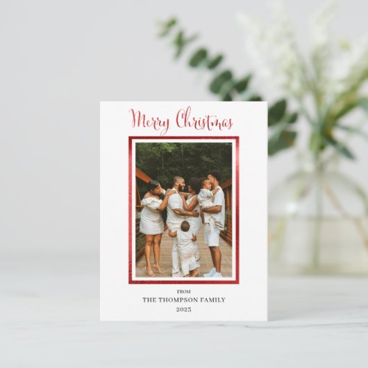 Folie van Elegant en Classy Faux Feestdagenkaart (Staand voorkant)