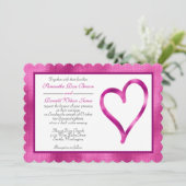 Folie van Fuschia met uitnodiging voor een open ha (Staand voorkant)