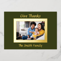 Folie van groene en gouden foto-Thanksgiving