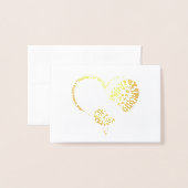 folie van het hartgoud van de stomp kaarten (Voorkant met envelop)