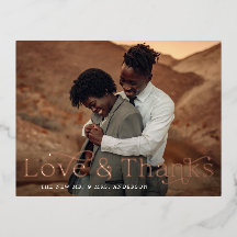 Folie van liefde en Bedankt Wedding Dank je Briefk